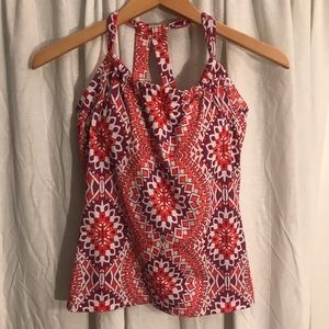 Prana Yoga tank top mandala orange padded bralette